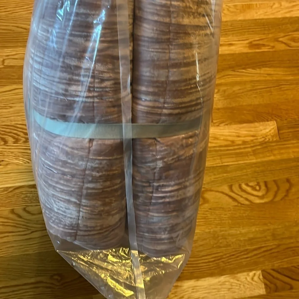 Anthropologie Lustered Velvet Alastair Peach Quilt NWT